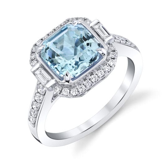 20801-RAQ - 160510 - Octagon Cut Aquamarine Ring